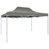 Image de vidaXL Tente Pliable Escamotable 3x45 m Anthracite Jardin Tonelle Pavillon 44969