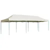Image de vidaXL Tente de Réception Pliable Blanc Cassé Tonnelle Chapiteau de Jardin 44974