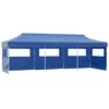 Image de Tente De Réception Pliable Avec 5 Parois 3x9 M Bleu Vidaxl