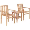 Image de Ensemble De Bistro De Jardin 3 Pcs Teck Solide Vidaxl