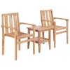 Image de vidaXL Ensemble de bistro de jardin 3 pcs teck solide ensemble dextérieur meuble dextérieur tables et chaises mobilier 44736
