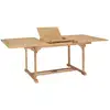 Image de Table De Jardin Extensible 150-200x100x75 Cm Teck Solide Vidaxl