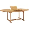 Image de Table De Jardin Extensible 150-200x100x75 Cm Teck Solide Vidaxl