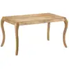 Image de Table De Salle À Manger 135x75x76 Cm Bois De Manguier Massif Vidaxl