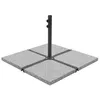 Image de vidaXL Plaque de poids carrée pour parasol Granit 25 kg Gris