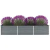 Image de vidaXL Lit surélevé de jardin Acier galvanisé 240x80x45 cm Gris
