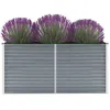 Image de vidaXL Lit surélevé de jardin Acier galvanisé 160x40x77 cm Gris