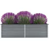 Image de vidaXL Lit surélevé de jardin Acier galvanisé 160x40x45 cm Gris