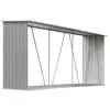 Image de Vidaxl abri de stockage de bois acier galvanisé 330x84x152 cm gris 44859