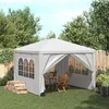 Image de vidaXL Tente de Réception Blanc Tonnelle Chapiteau Pavillon de Jardin Patio 45096