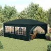Image de Tente de réception - vidaXL - 3 x 6 m - Vert - Polyéthylène résistant aux UV - Cadre en acier durable