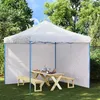 Image de Paroi latérale de tente - vidaXL - 2 pcs - PE résistant aux UV - 300 x 195 cm - Blanc