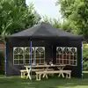 Image de Paroi De Tente De Réception 2 Pcs Avec Fenêtre Pe Anthracite Vidaxl