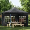 Image de Paroi de tente de réception - vidaXL - 2 pcs - Anthracite - PE - Résistant aux UV et à leau