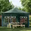 Image de Paroi De Tente De Réception 2 Pcs Avec Fenêtre Pe Vert Vidaxl