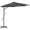 Image de Parasol D'extérieur Avec Poteau En Acier 300 Cm Anthracite Vidaxl
