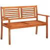 Image de Banc De Jardin 2 Places 120 Cm Bois D'eucalyptus Solide Vidaxl