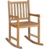Image de Chaise À Bascule Bois De Teck Massif Vidaxl