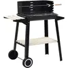 Image de Barbecue Au Charbon De Bois Avec Roulettes Vidaxl