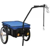 Image de vidaXL Remorque de Vélo Chariot à Main Chariot de Transport Remorque de Bicyclette Remorque à Bagages Jardin Extérieur 91772
