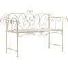 Image de Banc De Jardin 132 Cm Métal Antique Blanc Vidaxl