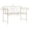 Image de vidaXL Banc de jardin 132 cm Métal Antique Blanc