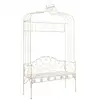 Image de Banc De Jardin 122 Cm Fer Blanc Antique Vidaxl