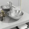 Image de vidaXL Lavabo 325 x 14 cm Céramique Argenté