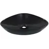 Image de Lavabo céramique noir - VIDAXL - Triangulaire - 39 cm - Intérieur - A poser