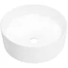 Image de Lavabo - VIDAXL - 36x14 cm - Céramique - Blanc - Design de diamant