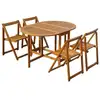 Image de Vidaxl meuble de jardin 5 pcs pliable bois d'acacia solide 45594