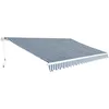 Image de Auvent pliable - vidaXL - 500 cm - Bleu/blanc - Aluminium - Manuel