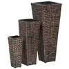 Image de Jardinières - vidaXL - 3 pcs - Jacinthe deau - Marron foncé - Intérieur