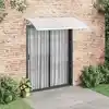 Image de Auvent De Porte Gris 200x100 Cm Polycarbonate Vidaxl