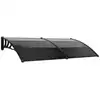Image de Vidaxl auvent de porte noir 240 x 100 cm plastique 45636