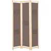 Image de Cloison De Séparation 3 Panneaux Marron 120x170x4 Cm Tissu Vidaxl
