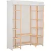 Image de Garde-robe Blanc 135 X 40 X 170 Cm Tissu Vidaxl