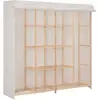 Image de Garde-robe Blanc 173x40x170 Cm Tissu Vidaxl