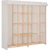 Image de vidaXL Garde-robe Blanc 173x40x170 cm Tissu