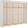 Image de Garde-robe Blanc 200 X 40 X 170 Cm Tissu Vidaxl