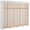 Image de vidaXL Garde-robe Blanc 200 x 40 x 170 cm Tissu