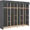 Image de Garde-robe Gris 200 X 40 X 170 Cm Tissu Vidaxl
