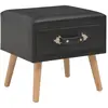 Image de Table De Chevet Noir 40x35x40 Cm Similicuir Vidaxl