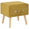 Image de Table De Chevet Moutarde 40x35x40 Cm Velours Vidaxl