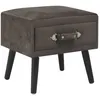 Image de Table De Chevet Gris 40x35x40 Cm Velours Vidaxl