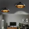 Image de Plafonniers 2 Pcs Noir Et Doré Semi-sphérique E27 Vidaxl