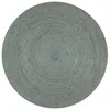 Image de vidaXL Tapis fait à la main Jute Rond 150 cm Vert olive 133670