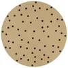 Image de Tapis - vidaXL - Jute fait à la main - 120 cm - Pois noir - Style moderne