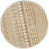 Image de Tapis Fait À La Main Jute Avec Imprimé Blanc 150 Cm Vidaxl