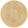 Image de Tapis - vidaXL - Jute tressée - 120 cm - Beige - Fait à la main